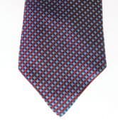 Red and blue silk check tie by Next made in the UK